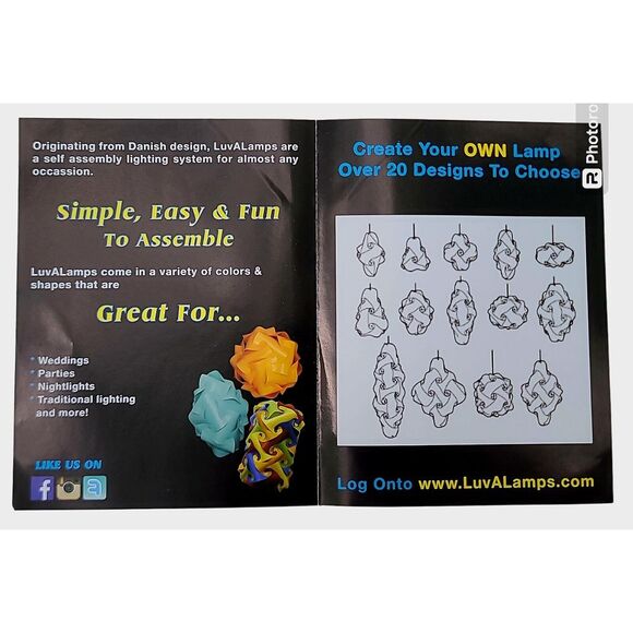 Tie Dye Puzzle Lamp Kit 30 Pieces DIY FanLampz Light & Cord Not Included - Picture 3 of 3